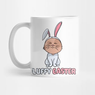 Cat in bunny costume happy easter 2021 fluffy Mug